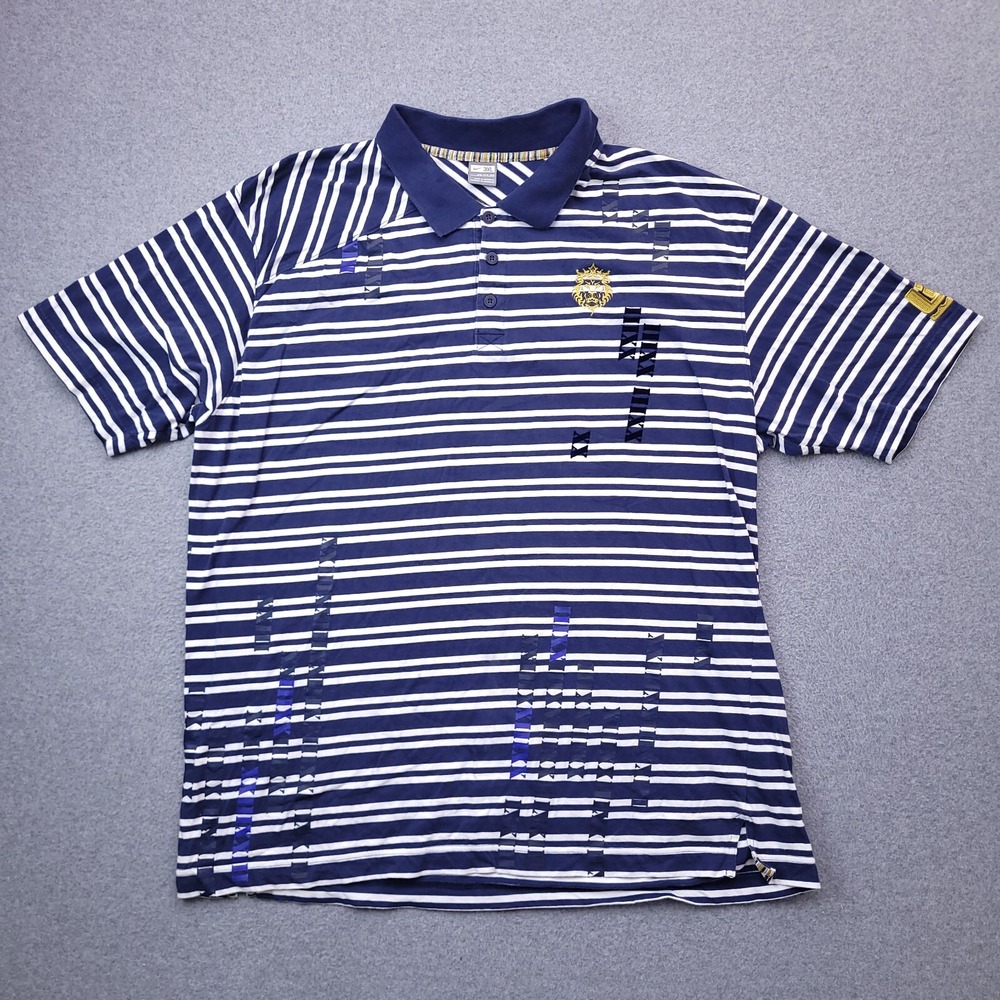 NIKE LeBron James Polo Shirt 3XL #23 Crown Lion Lakers Short Sleeve Cotton Men
